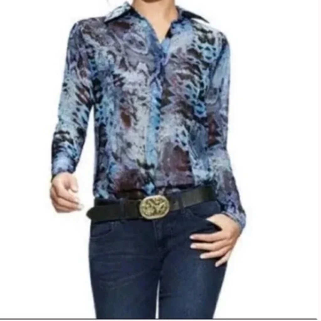 Cabi Python Blouse, Medium #609